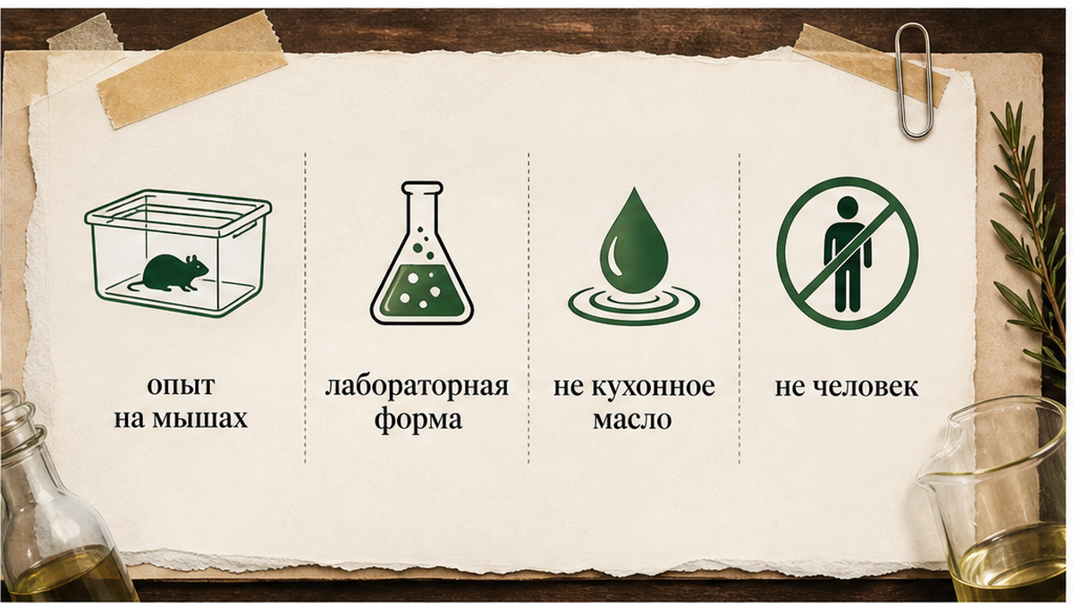 Что смотрели у мышей: лабораторная форма 6M1@C60, не масло и не человек
