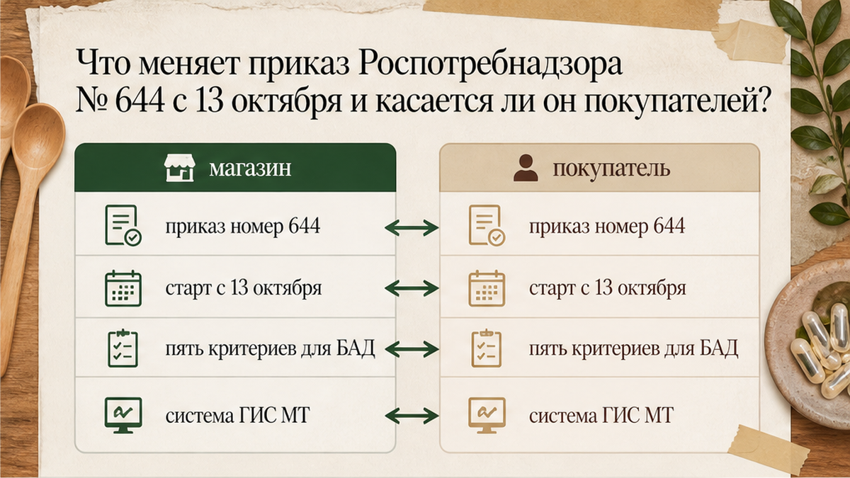 Сравнение: что меняет приказ Роспотребнадзора № 644 для магазинов и покупателей